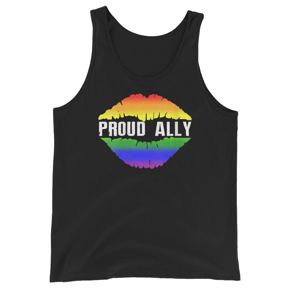 InsensitiviTees™️ Black / S Proud Ally Unisex Tank Top