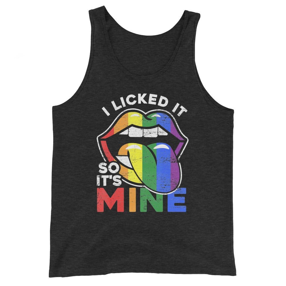 InsensitiviTees™️ Charcoal-Black Triblend / S I Licked It Unisex Tank Top