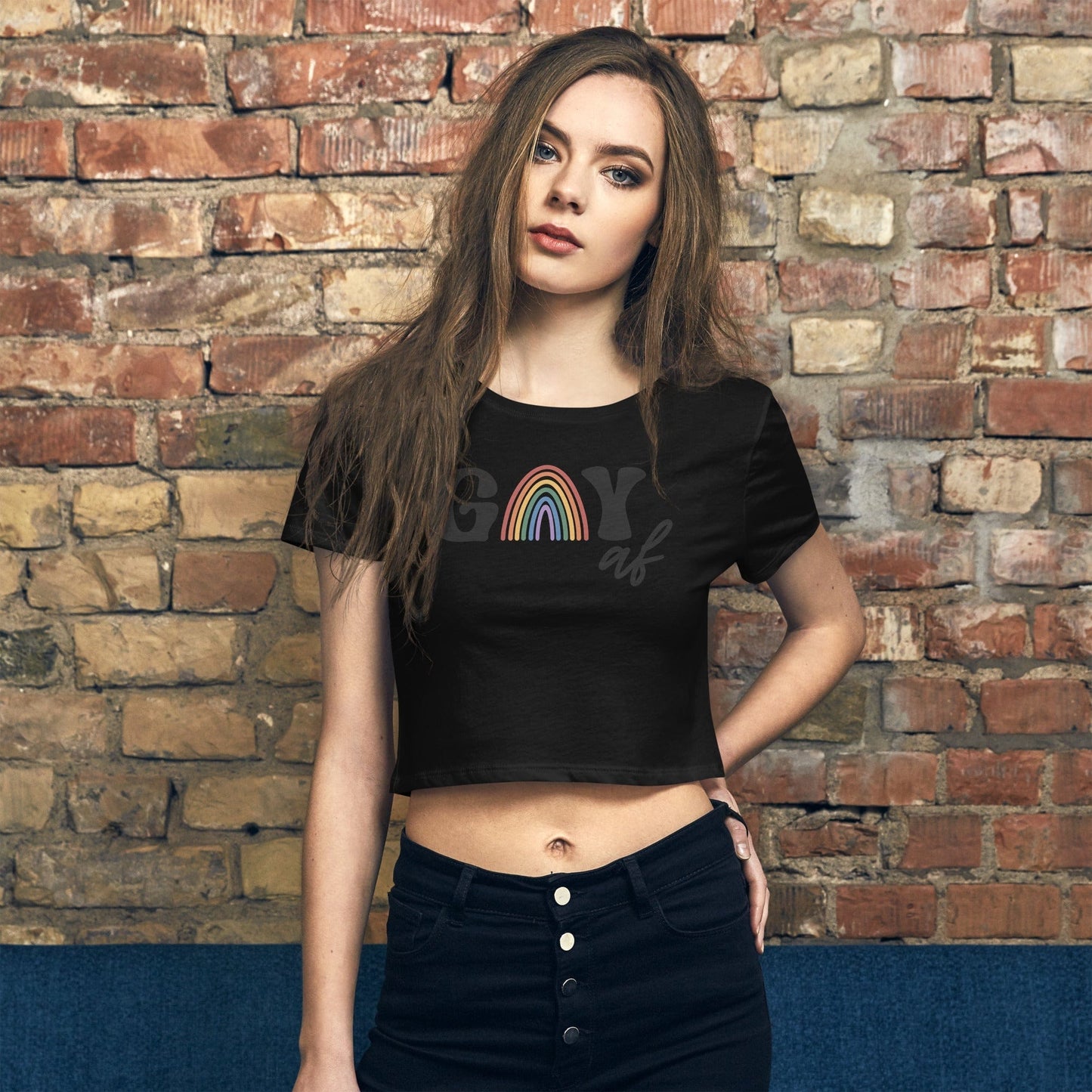 InsensitiviTees™️ Gay AF Women’s Crop Tee