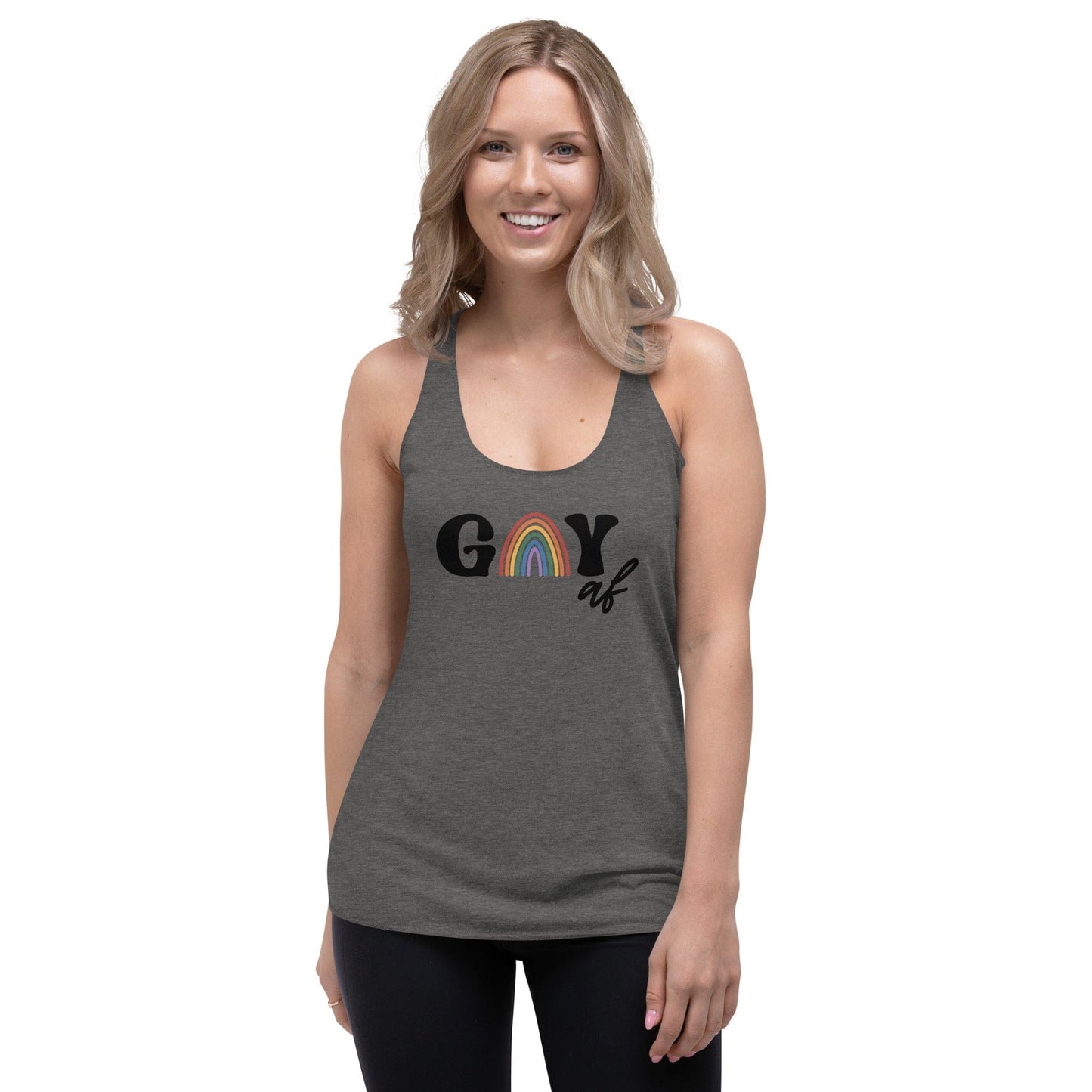 InsensitiviTees™️ Gay AF Women's Racerback Tank