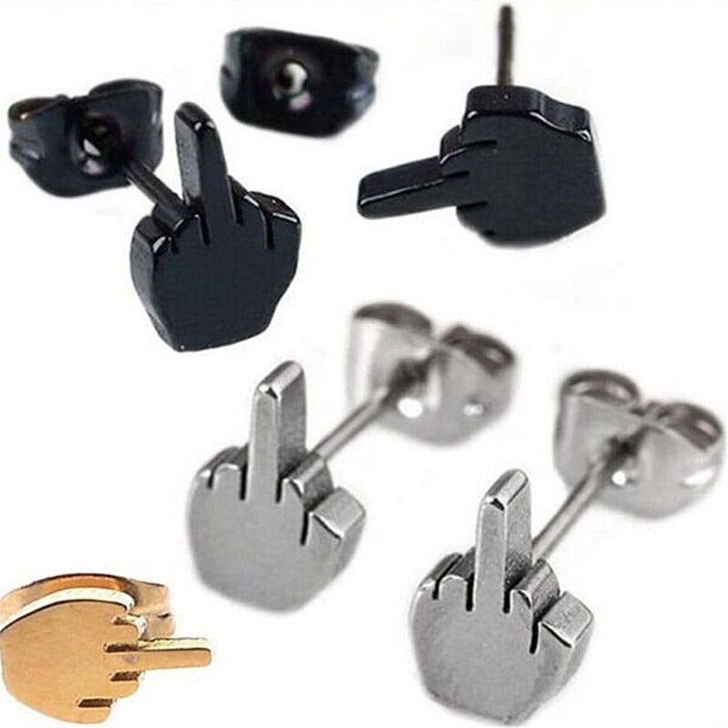 InsensitiviTees™️ Jewelry Middle Finger Earrings Finger Earrings