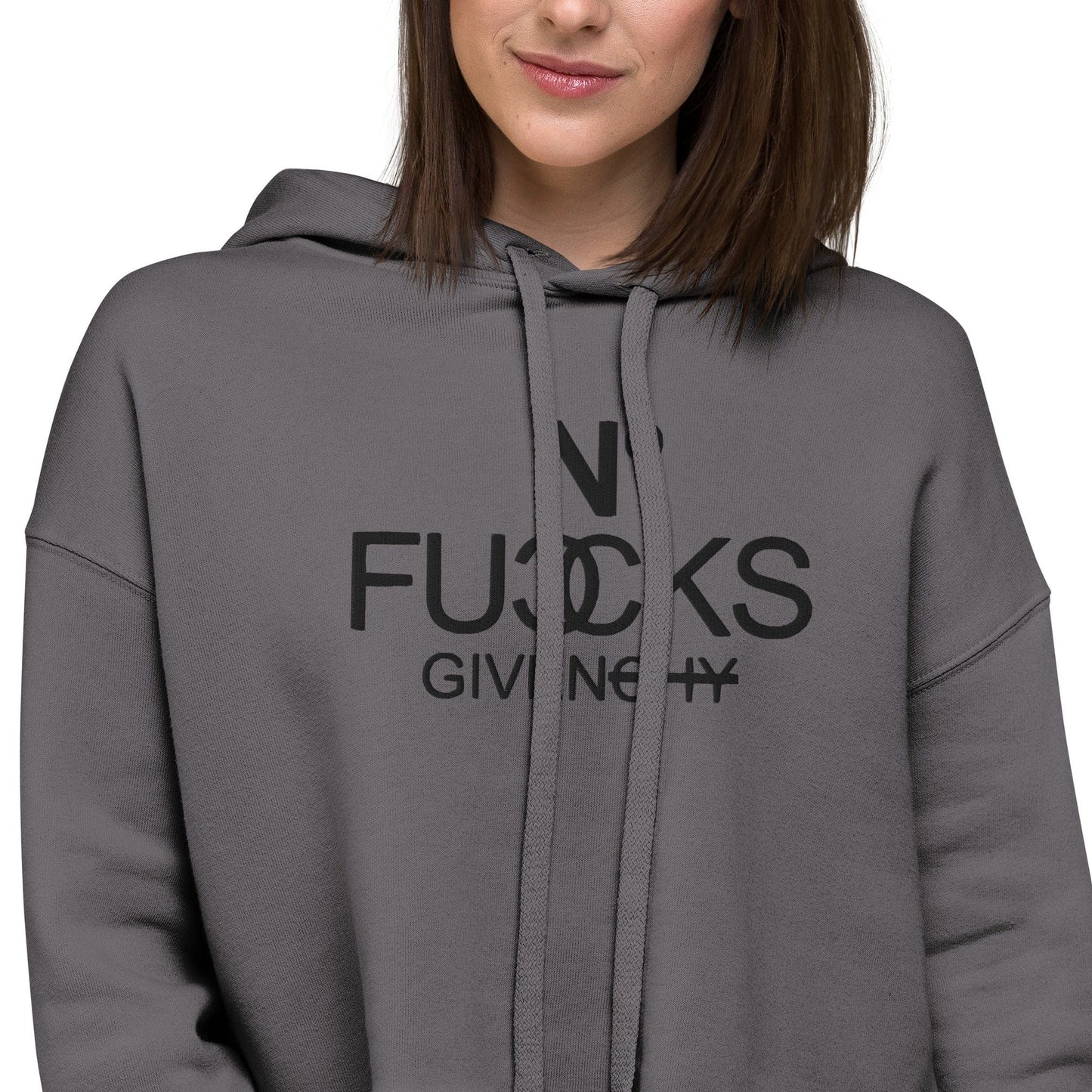 InsensitiviTees™️ No Fucks Given Crop Hoodie
