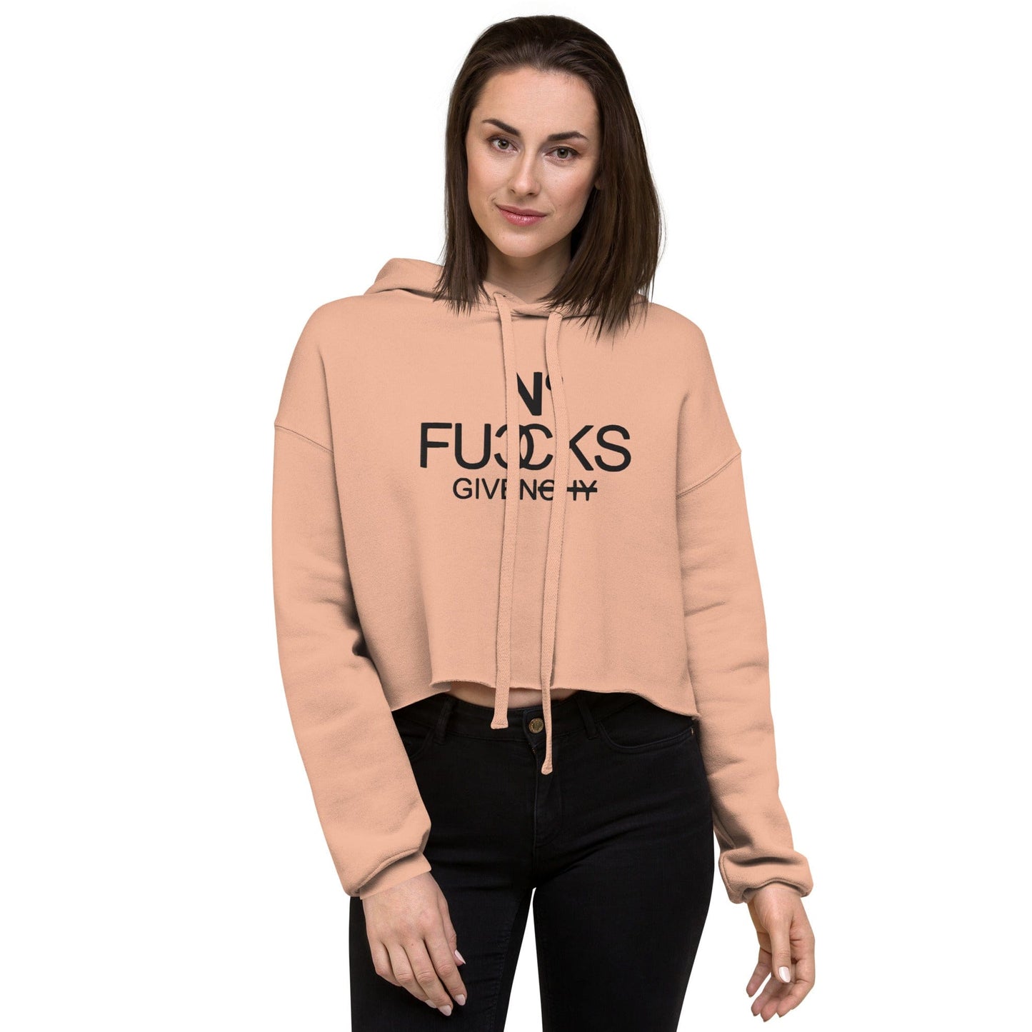 InsensitiviTees™️ No Fucks Given Crop Hoodie