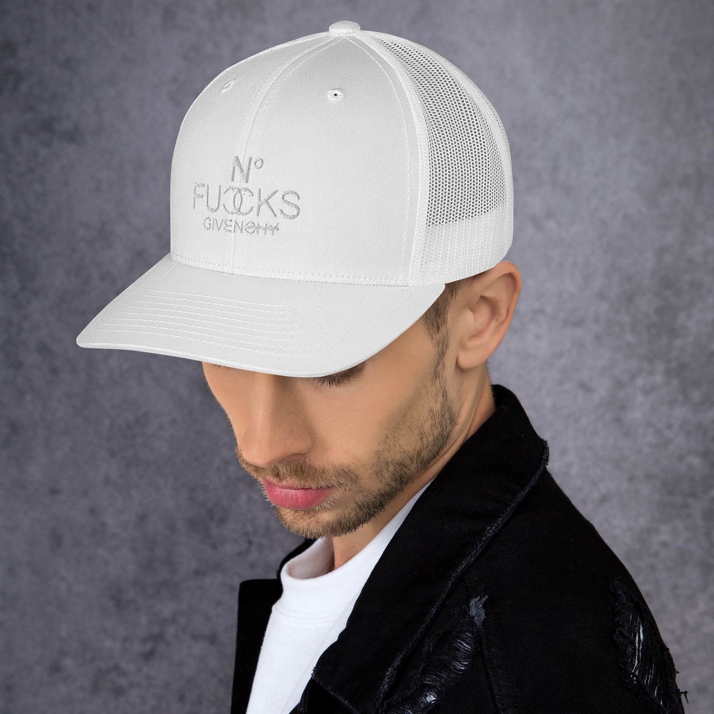 InsensitiviTees™️ No Fucks Given Embroidered Snapback Trucker Hat