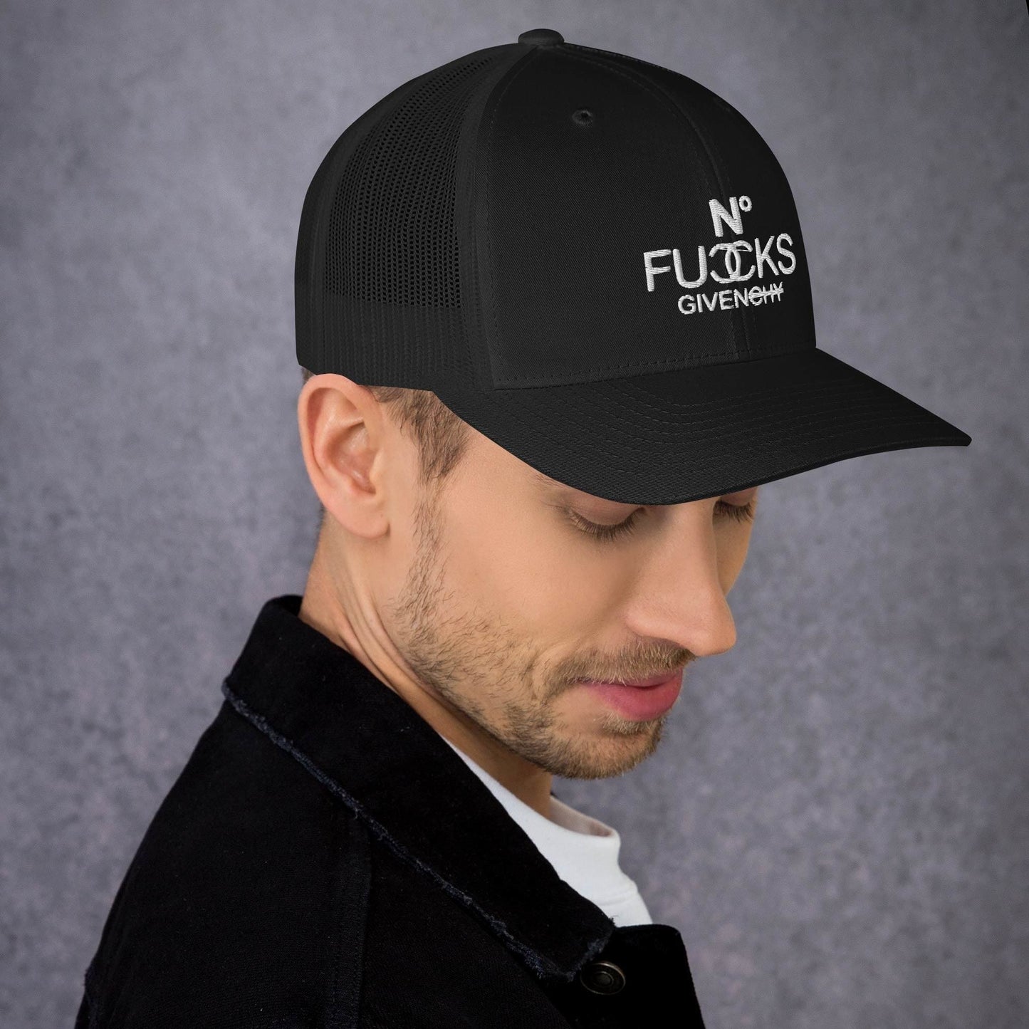 InsensitiviTees™️ No Fucks Given Embroidered Snapback Trucker Hat