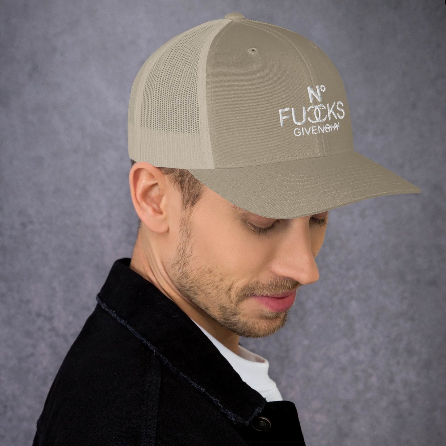 InsensitiviTees™️ No Fucks Given Embroidered Snapback Trucker Hat
