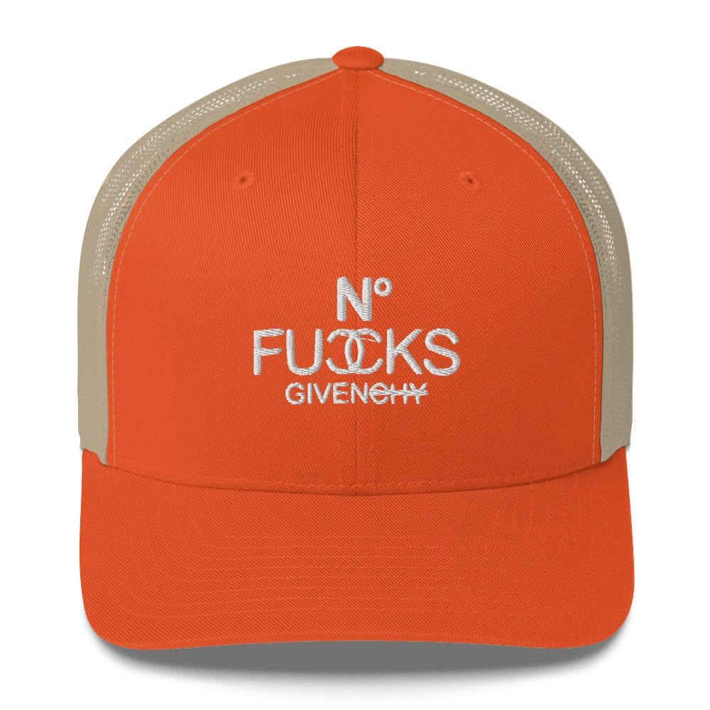 InsensitiviTees™️ No Fucks Given Embroidered Snapback Trucker Hat
