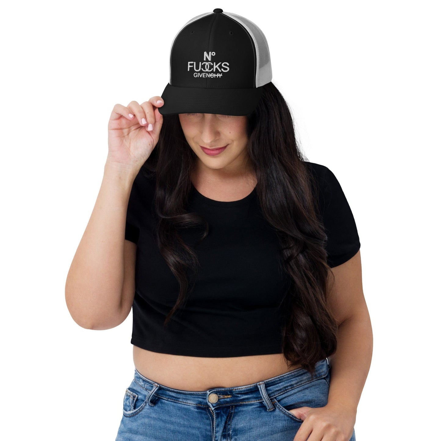 InsensitiviTees™️ No Fucks Given Embroidered Snapback Trucker Hat