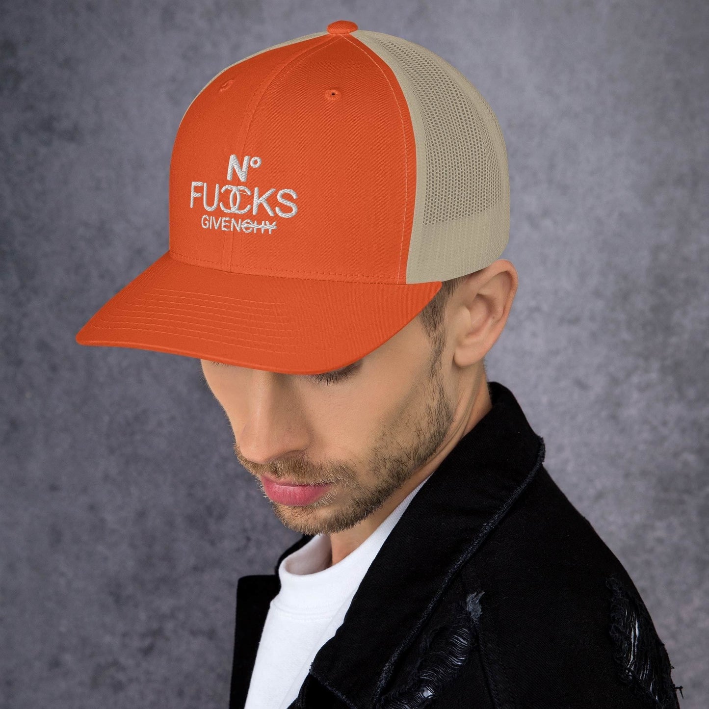 InsensitiviTees™️ No Fucks Given Embroidered Snapback Trucker Hat