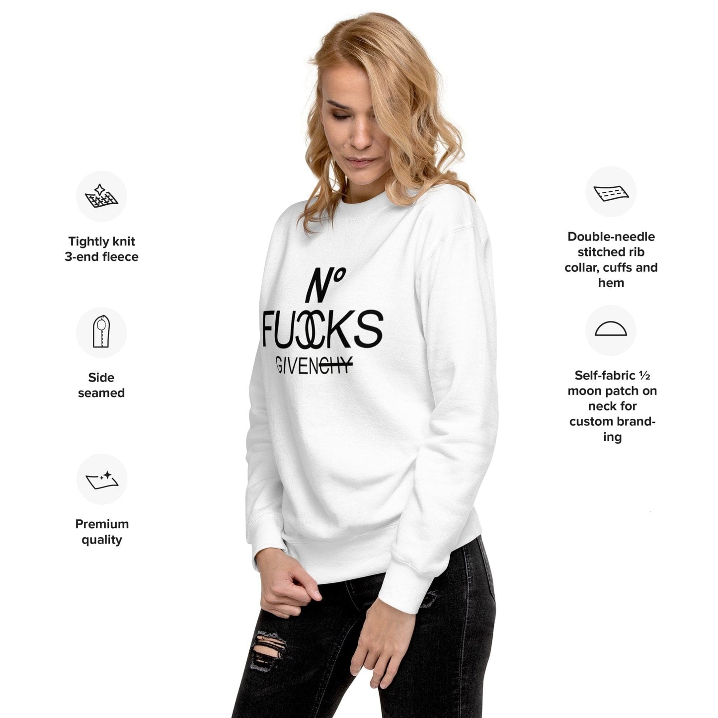 InsensitiviTees™️ No Fucks Given Unisex Premium Sweatshirt