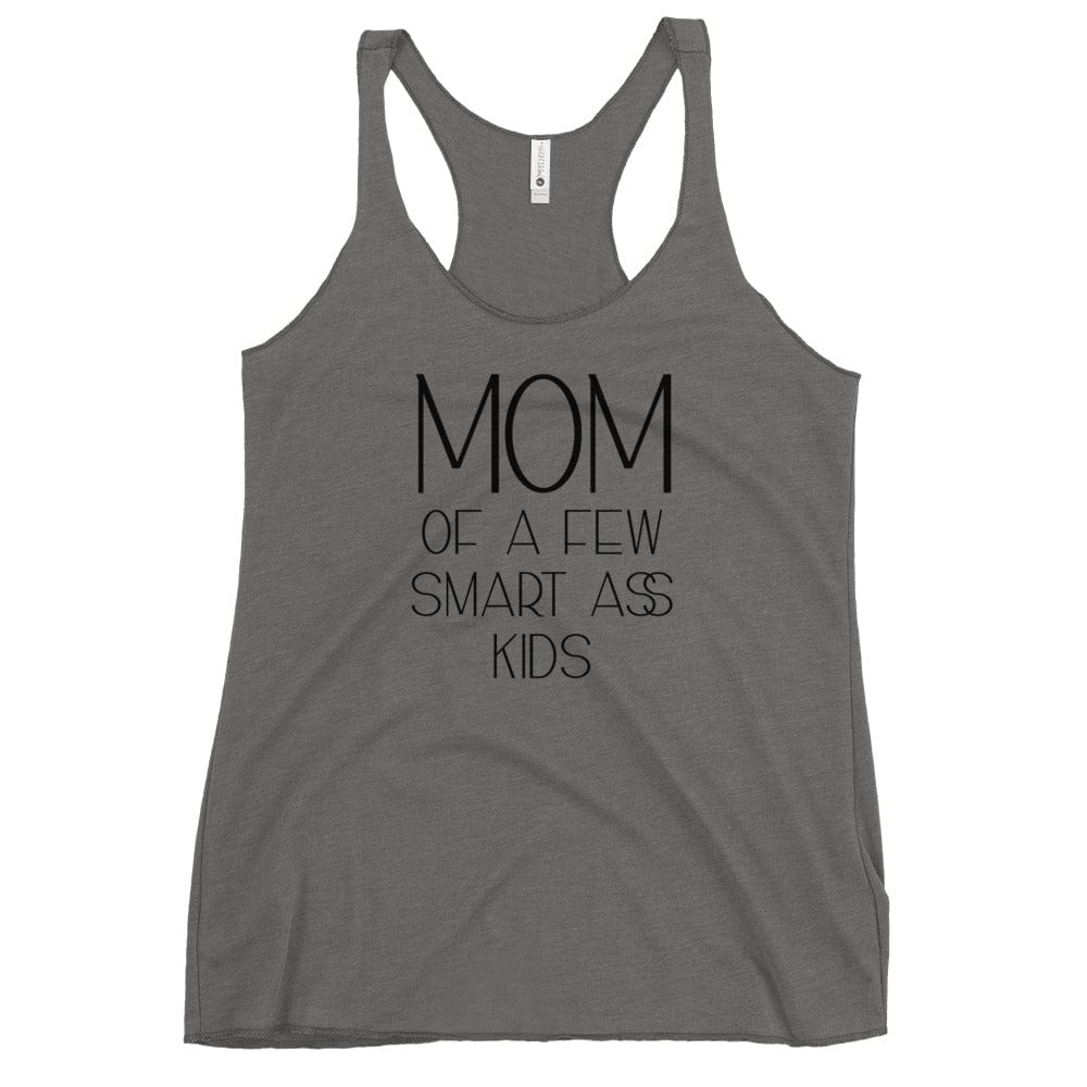 InsensitiviTees™️ Premium Heather / XS Mom of a Fee Smart A** Kids Women's Racerback Tank