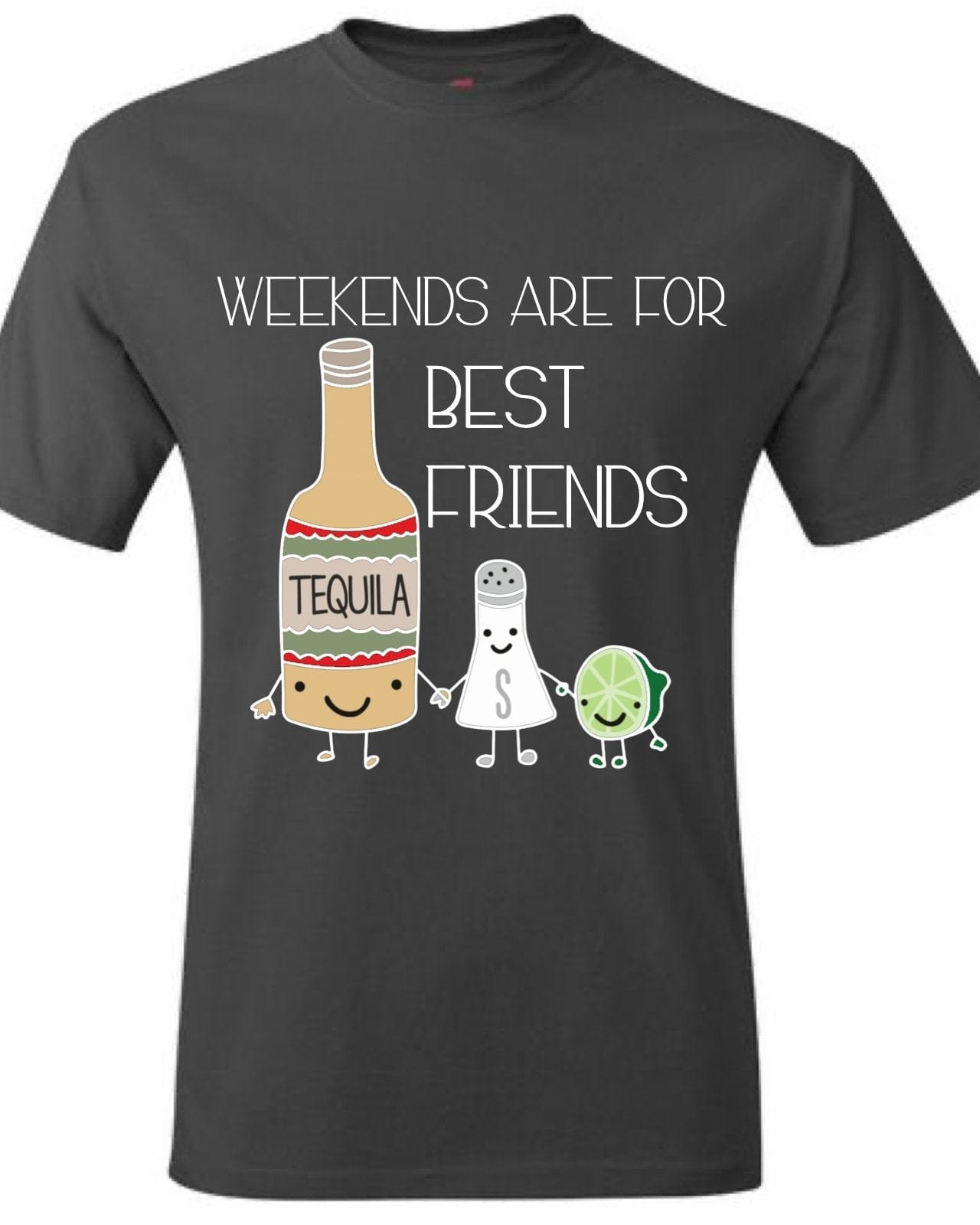 InsensitiviTees Shirts S / Dark Grey Weekends Are For Best Friends
