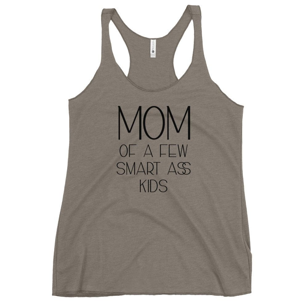 InsensitiviTees™️ Venetian Grey / XS Mom of a Fee Smart A** Kids Women's Racerback Tank