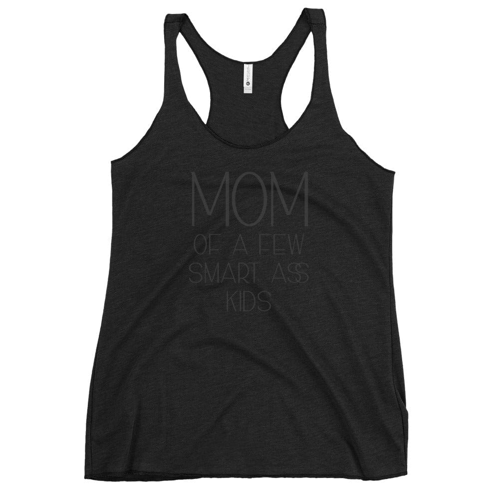 InsensitiviTees™️ Vintage Black / XS Mom of a Fee Smart A** Kids Women's Racerback Tank
