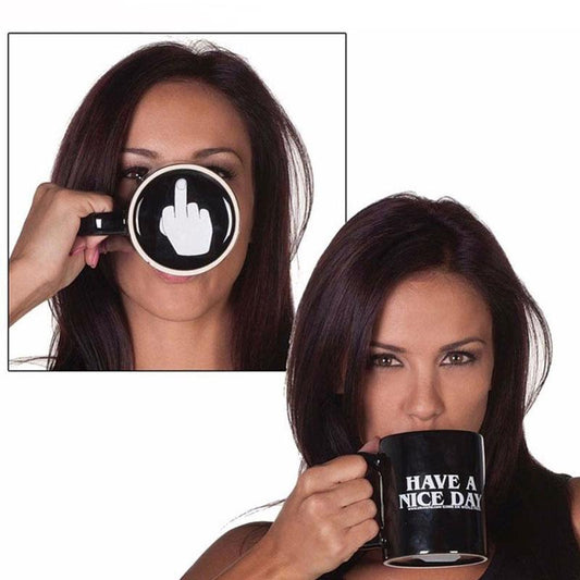 InsensitiviTees™️ Accessories default Have a Nice Day Middle Finger Ceramic Mug