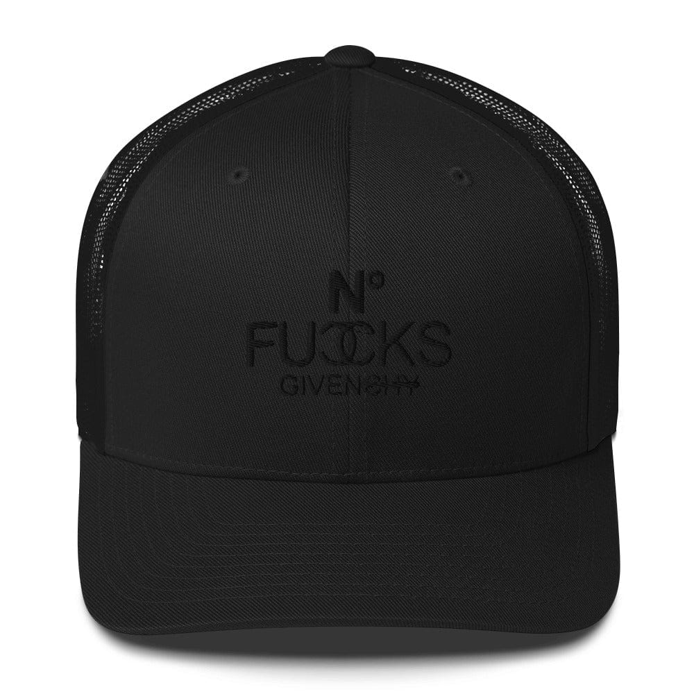 InsensitiviTees™️ Black No Fucks Given Snapback Trucker Hat