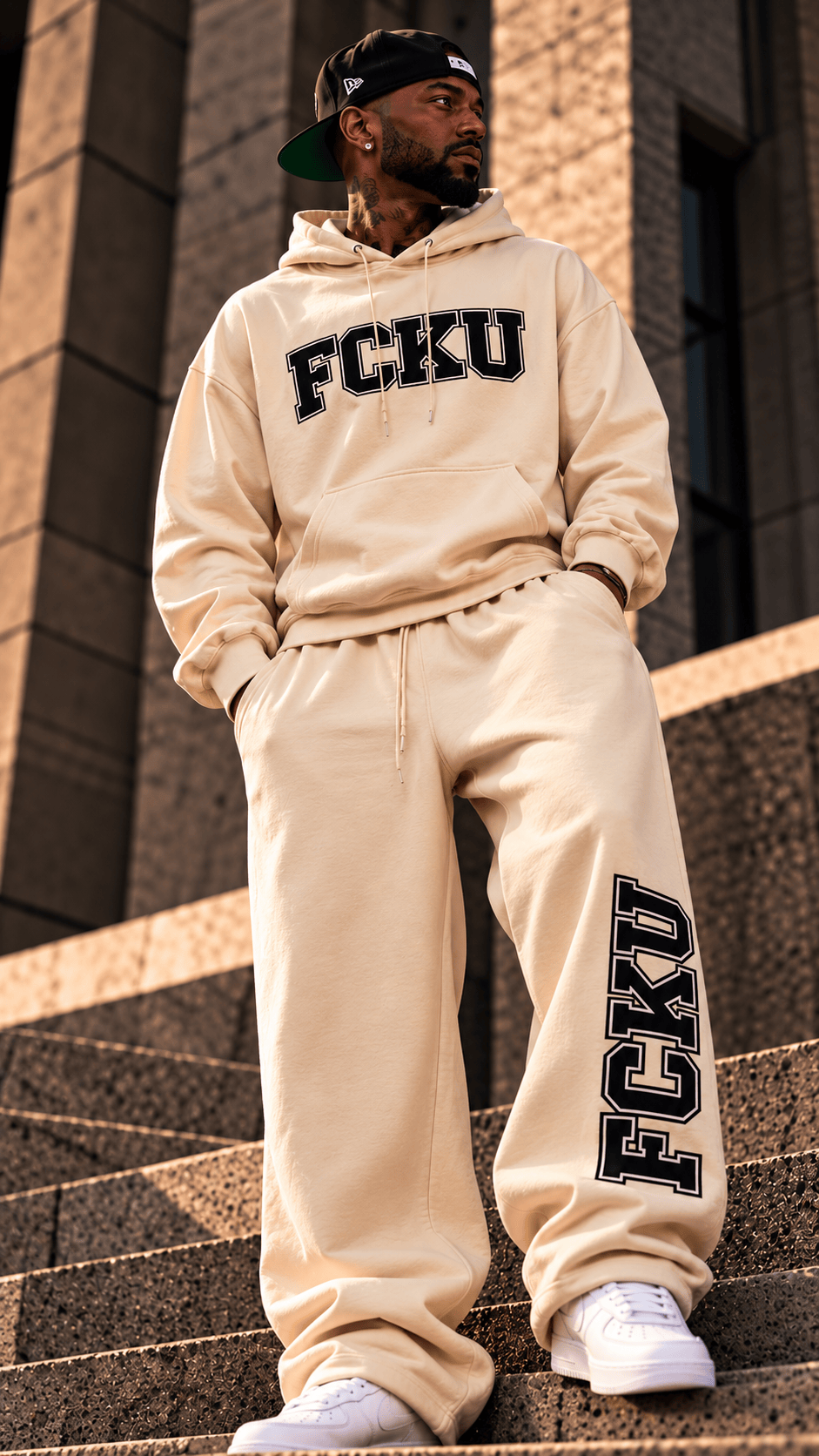 InsensitiviTees™️ Bone / S FCKU University | The Full Ride Set