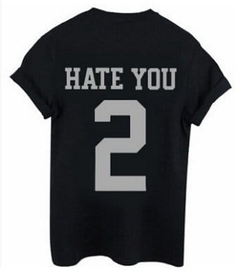 InsensitiviTees™️ IT Black Gray / S HATE YOU lovers T-shirt