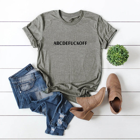 InsensitiviTees™️ IT Gray / S Fuck Off Short Sleeve Women's T-shirt