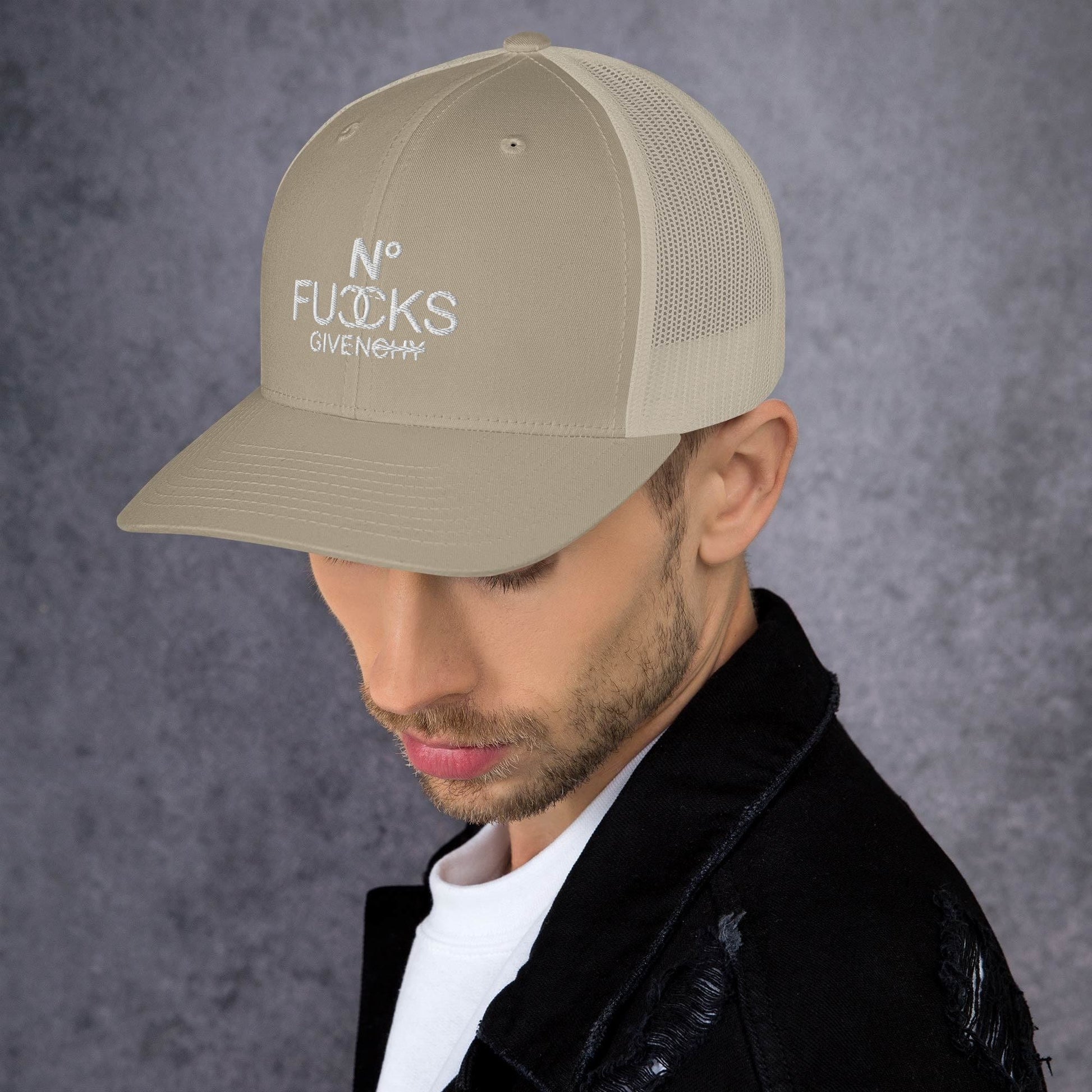 InsensitiviTees™️ No Fucks Given Embroidered Snapback Trucker Hat