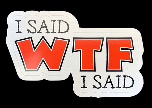 InsensitiviTees™️ Stickers I Said WTF I Said Sticker