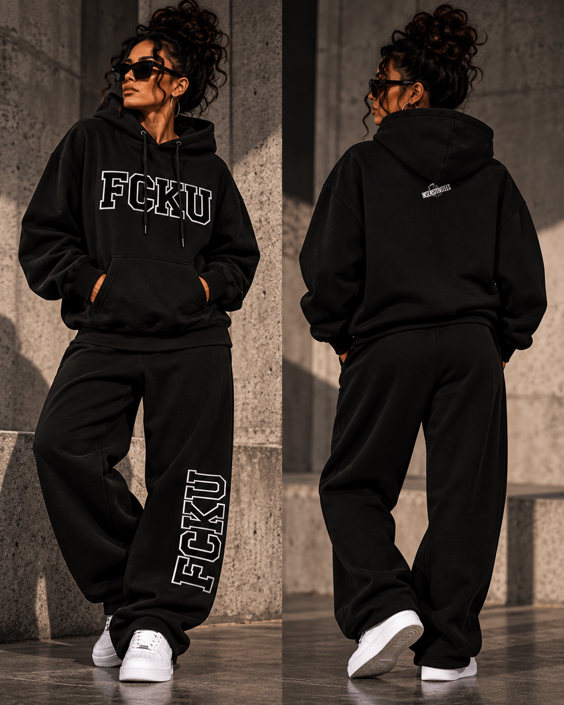 InsensitiviTees™️ T-SHIRT FCKU Collegiate Hoodie | Premium Streetwear