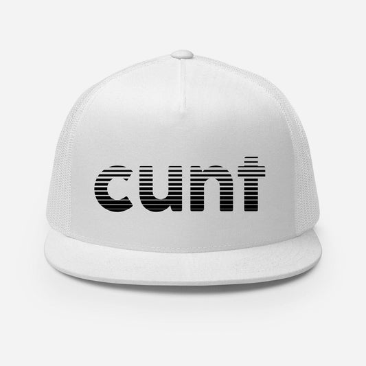InsensitiviTees™️ White Cunt SnapBack Trucker Hat