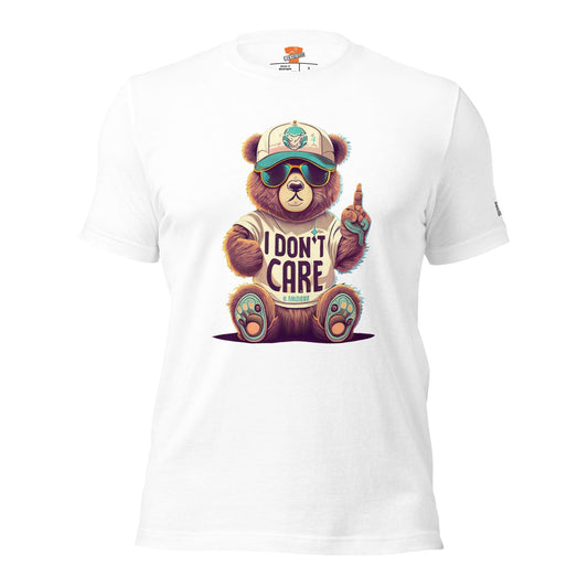 InsensitiviTees™️ White / S I Don't Care Bear Unisex t-shirt