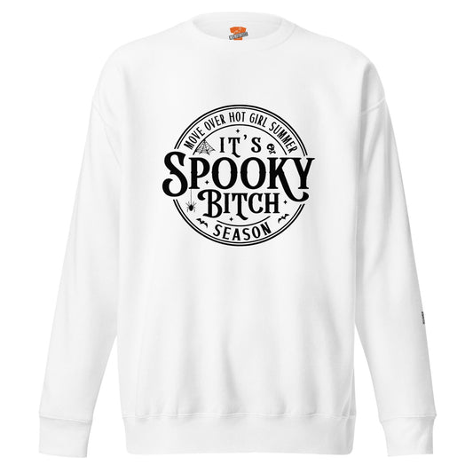 InsensitiviTees™️ White / S Spooky Bitch Szn Unisex Premium Sweatshirt