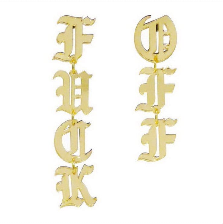 InsensitiviTees™️ Jewelry FUCK Fuck Off Earrings