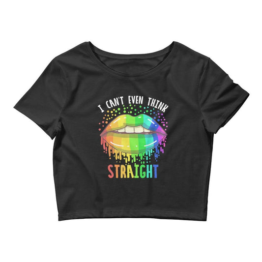 InsensitiviTees™️ XS/SM Can't Think Straight Women’s Crop Tee